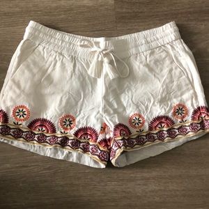 LOFT High waist tie shorts